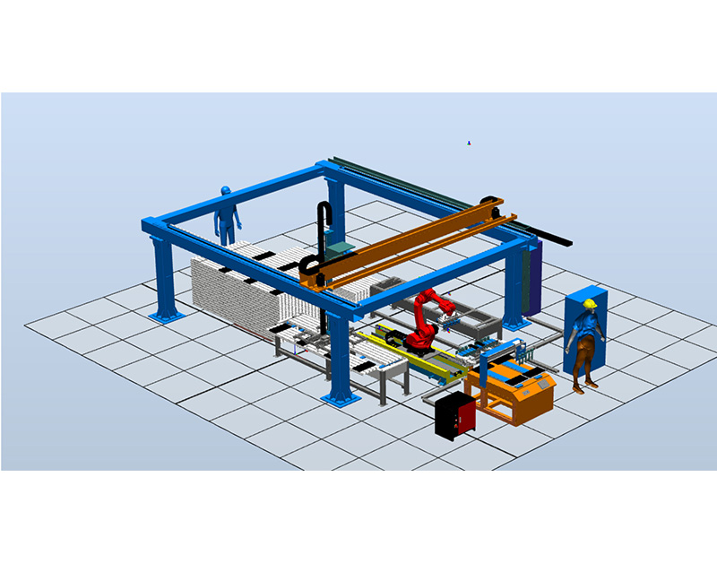 光伏铝型材涂胶机器人生产线